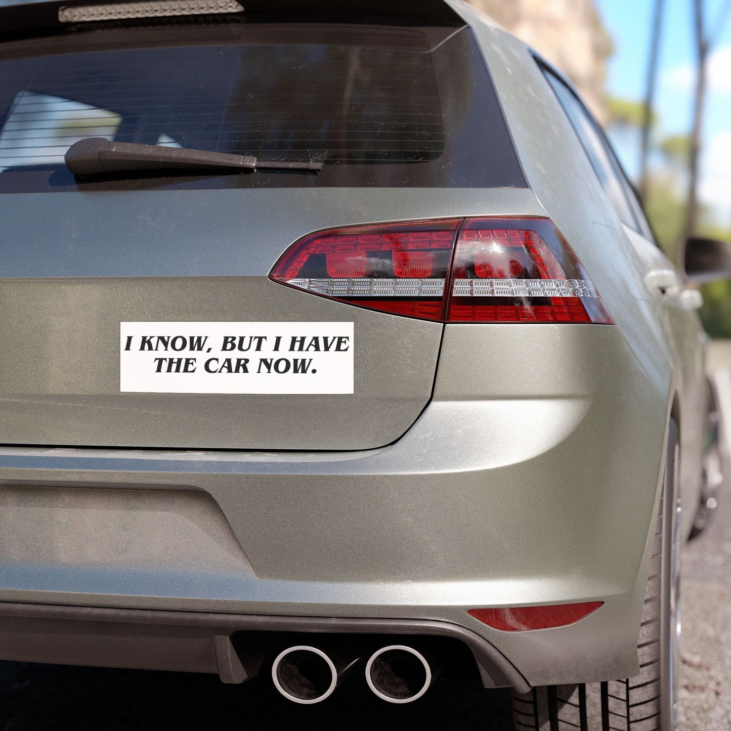 'I know, but I have the car now' Tesla Car Magnet