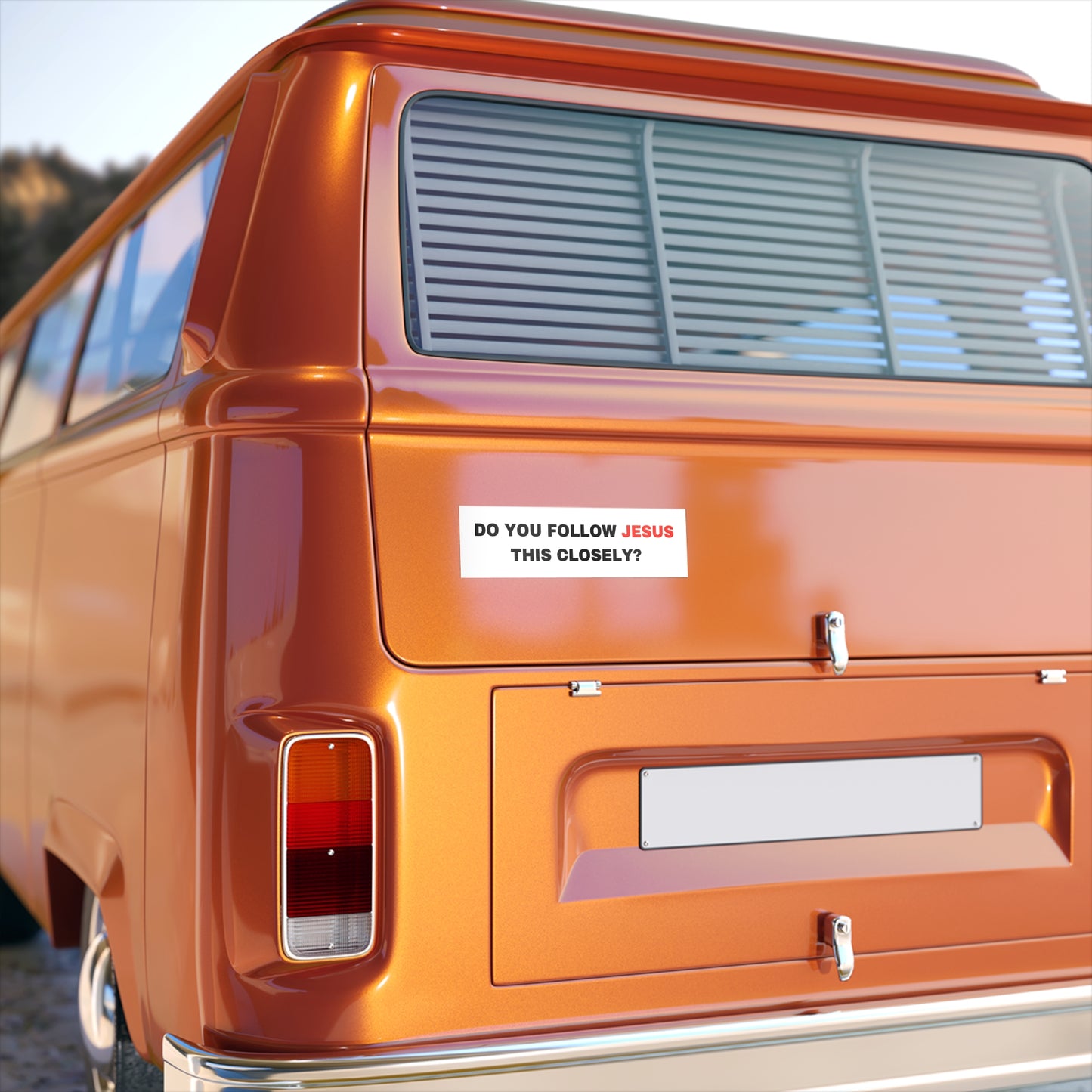 'Do You Follow Jesus This Closely' Bumper Sticker