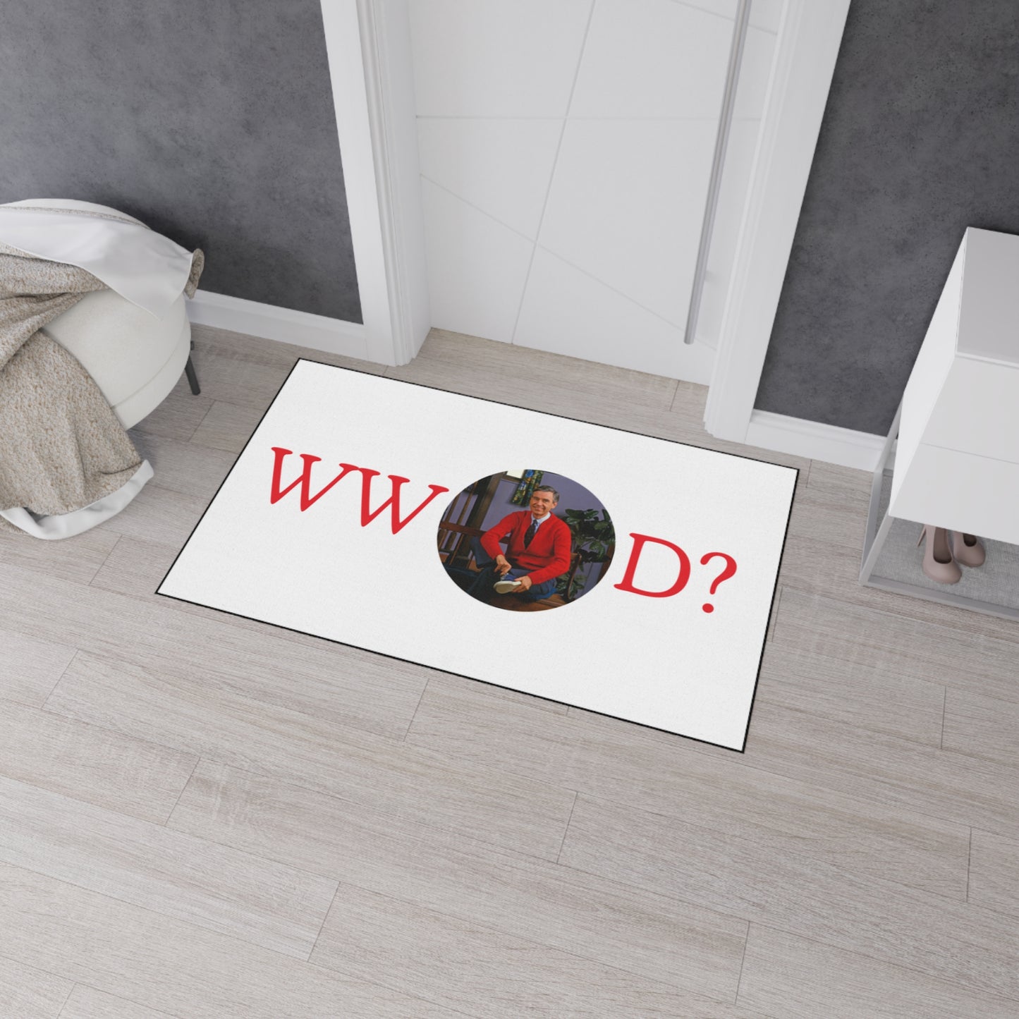 What Would Mr. Rogers Do? Heavy Duty Floor Mat