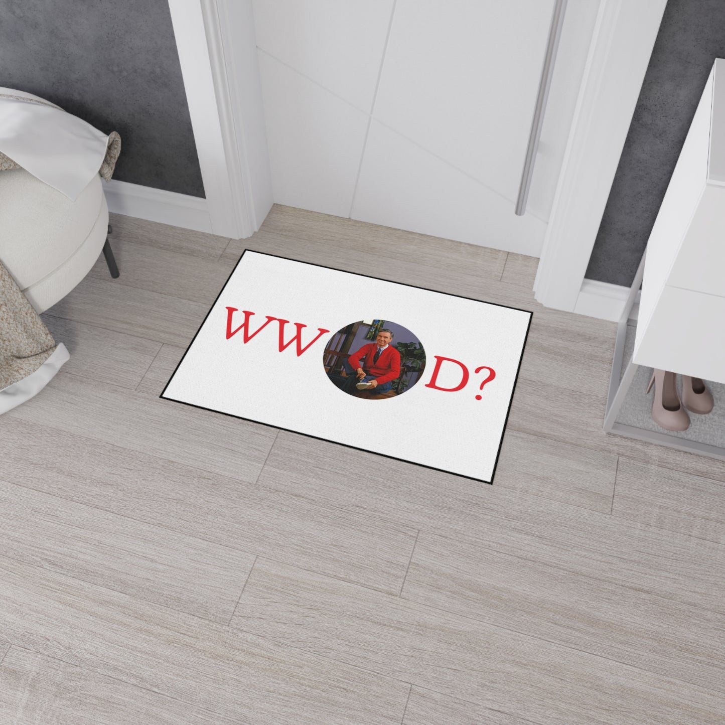 What Would Mr. Rogers Do? Heavy Duty Floor Mat