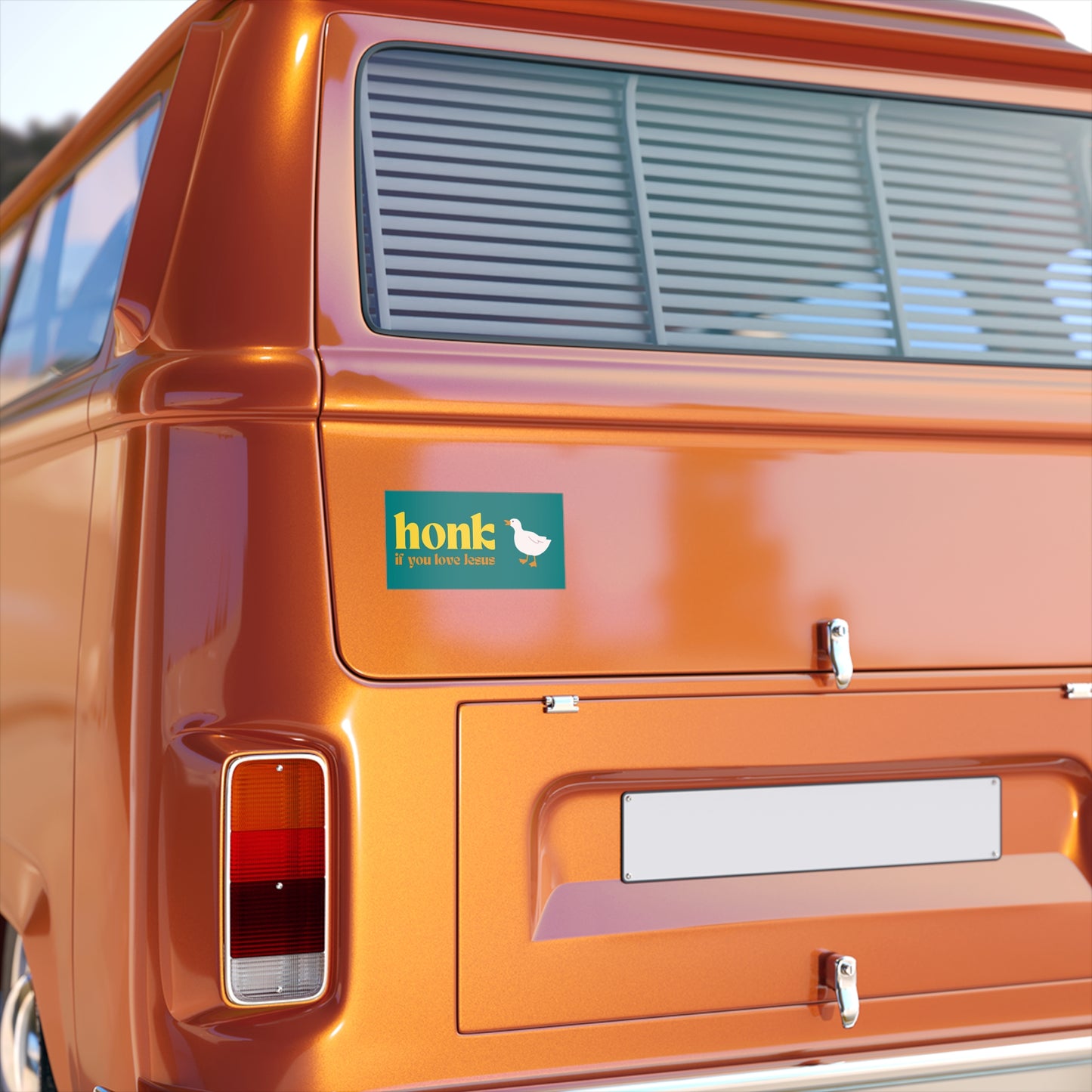 'Honk If You Love Jesus' Duck Bumper Sticker