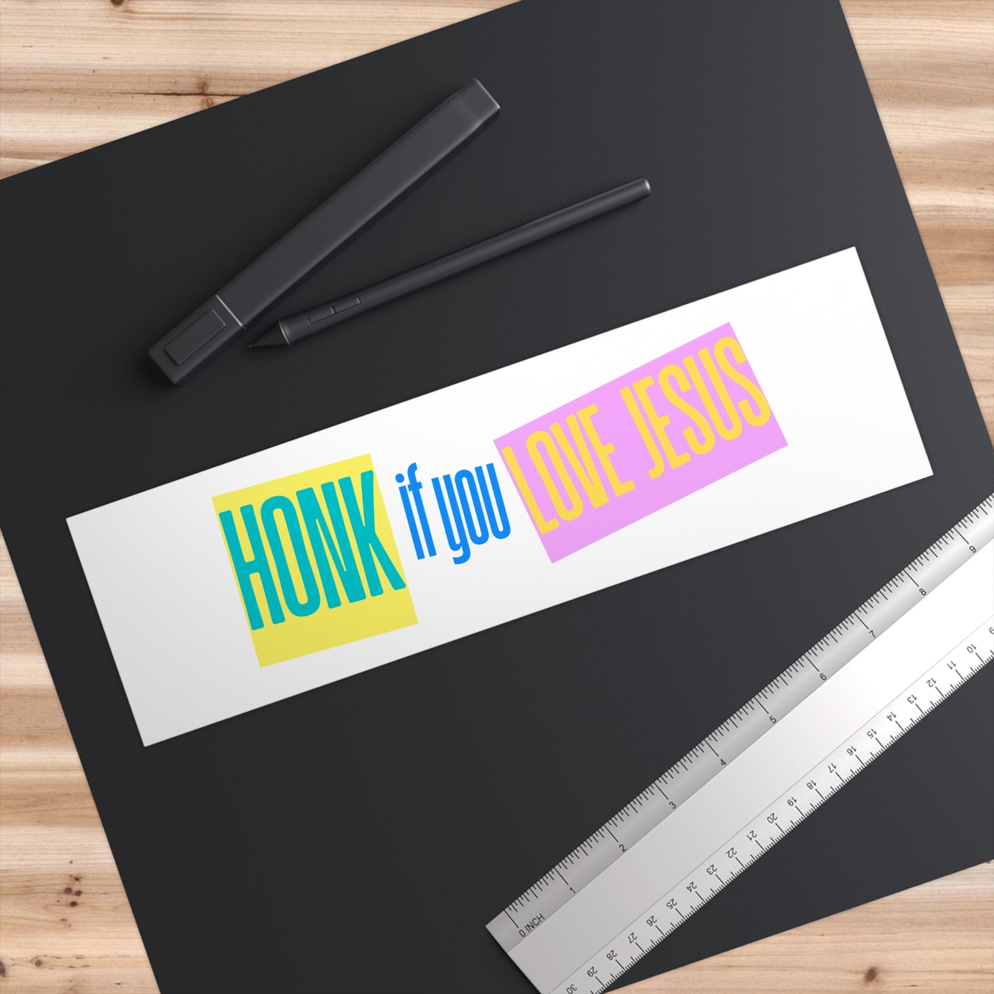 'Honk If You Love Jesus' Title Bumper Sticker