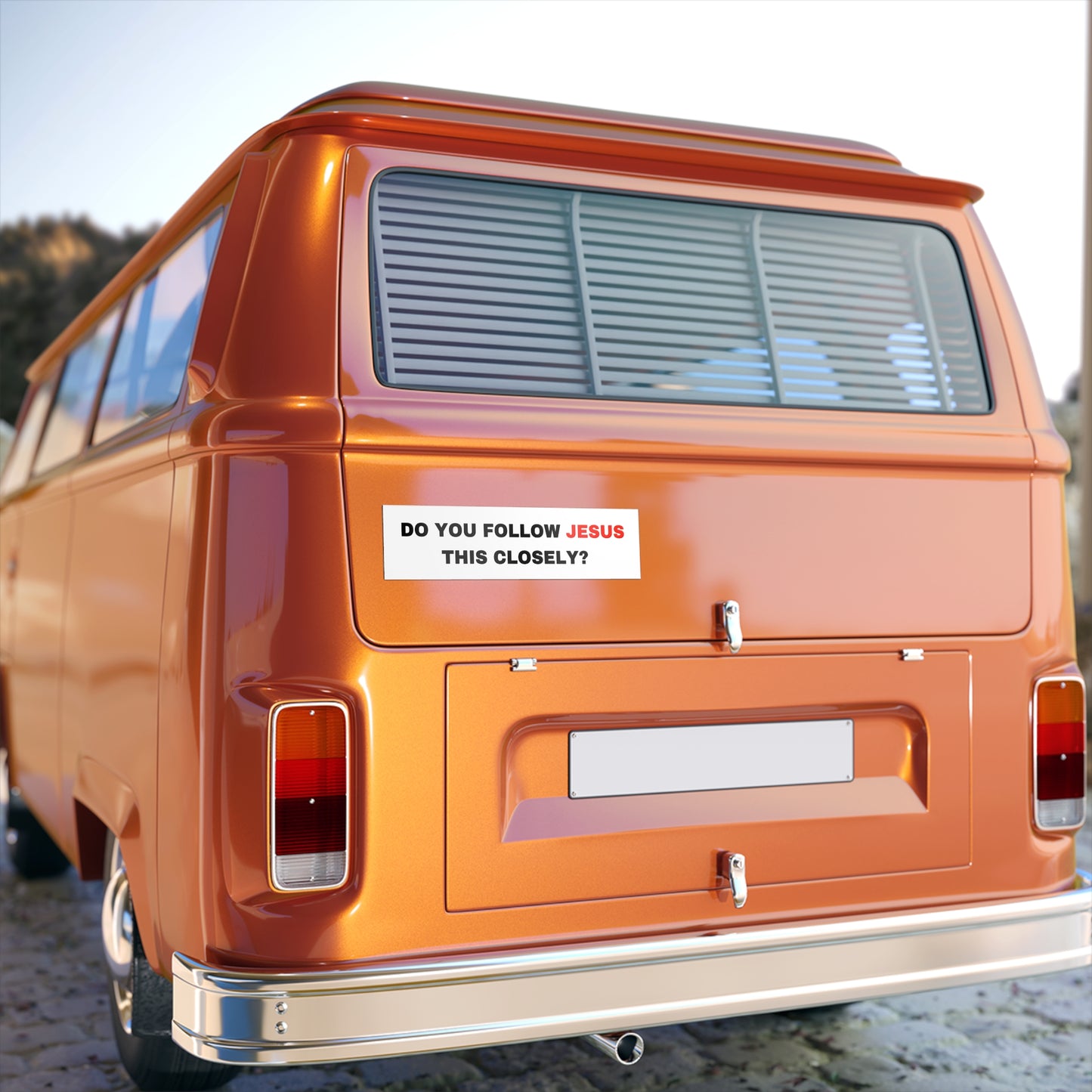 'Do You Follow Jesus This Closely' Bumper Sticker