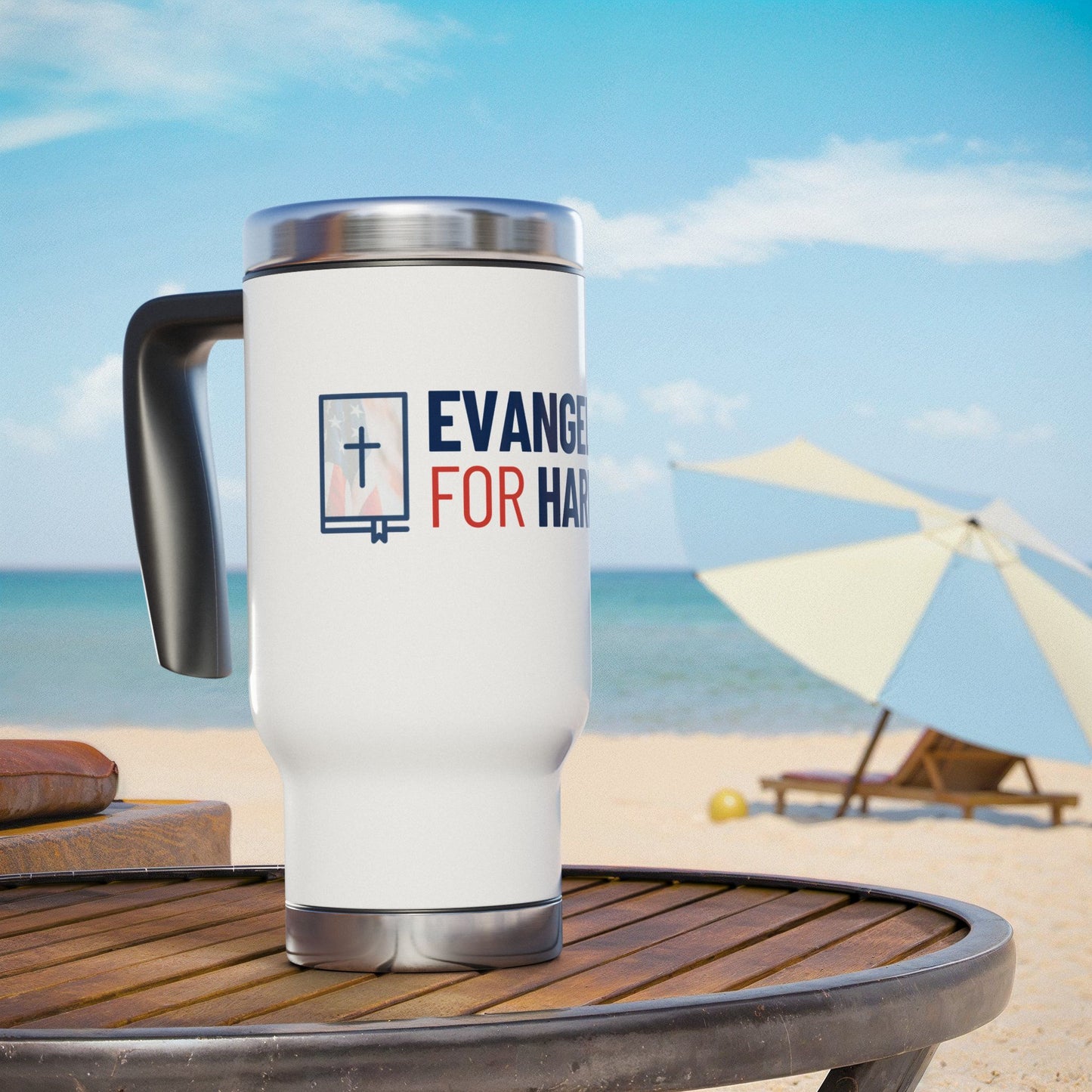 Evangelicals For Harris Stainless Steel Travel Mug 14oz
