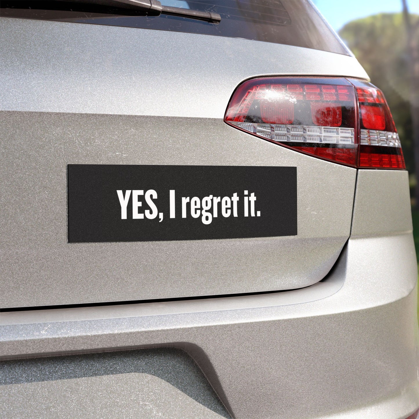 'YES, I regret it' Tesla Car Magnet