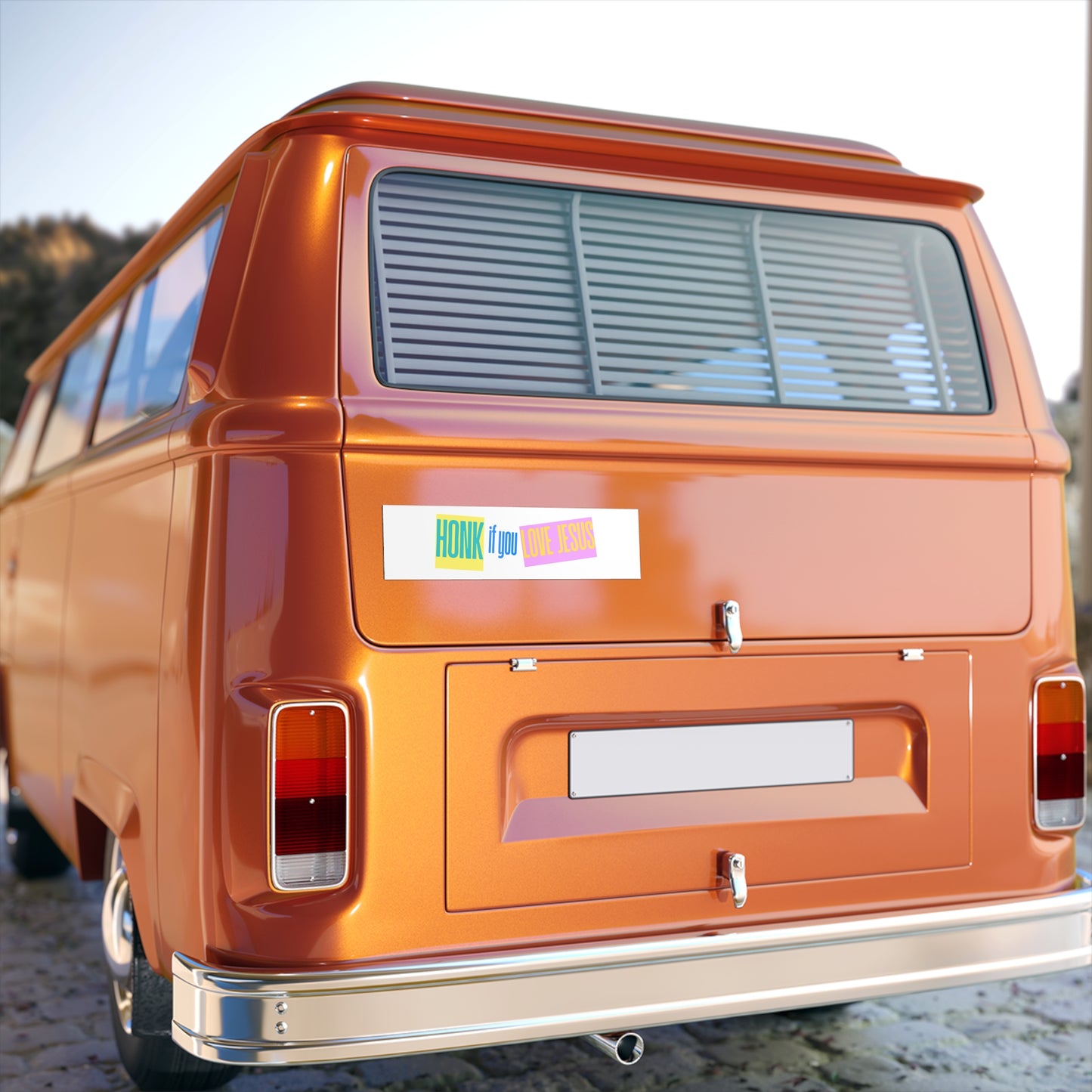 'Honk If You Love Jesus' Title Bumper Sticker