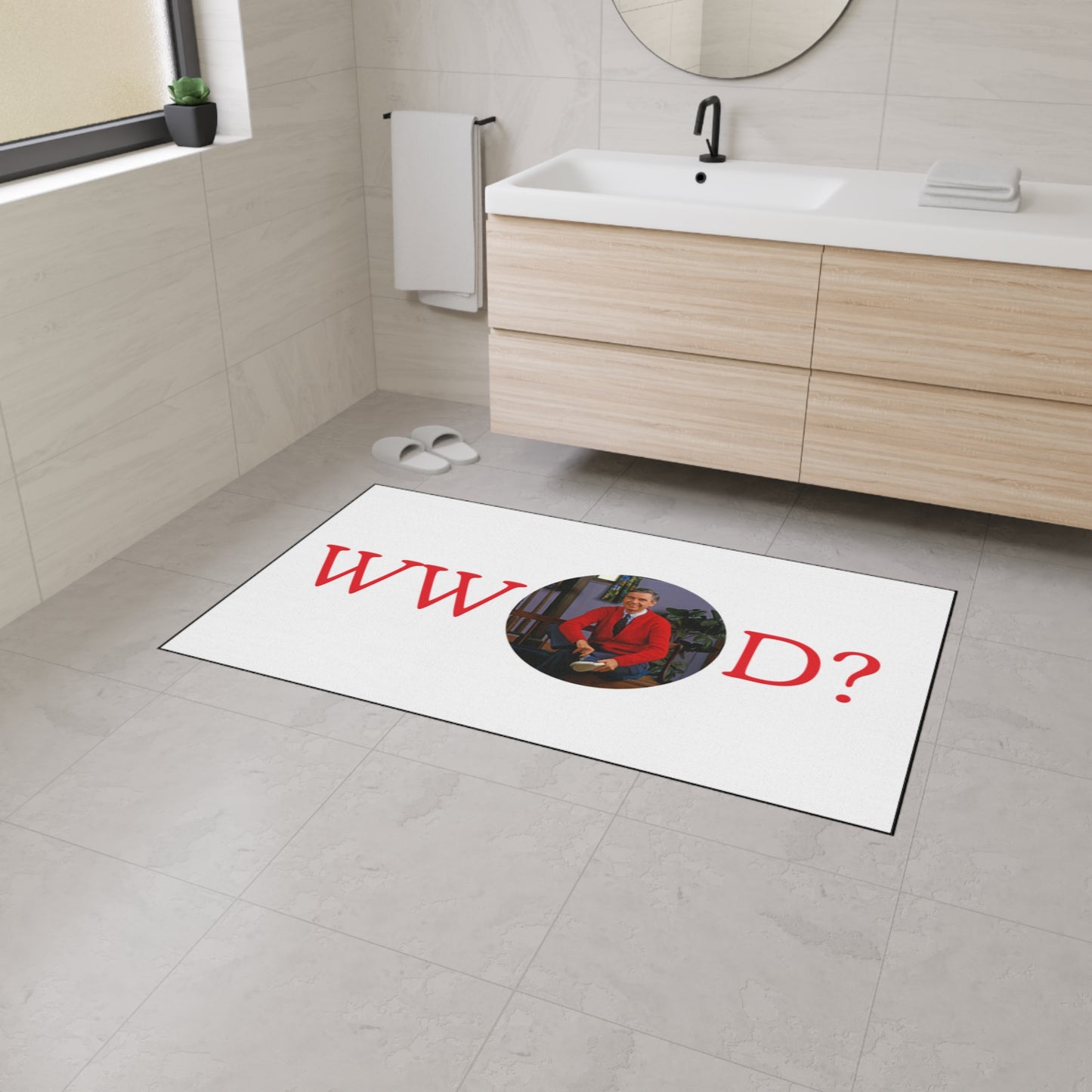 What Would Mr. Rogers Do? Heavy Duty Floor Mat