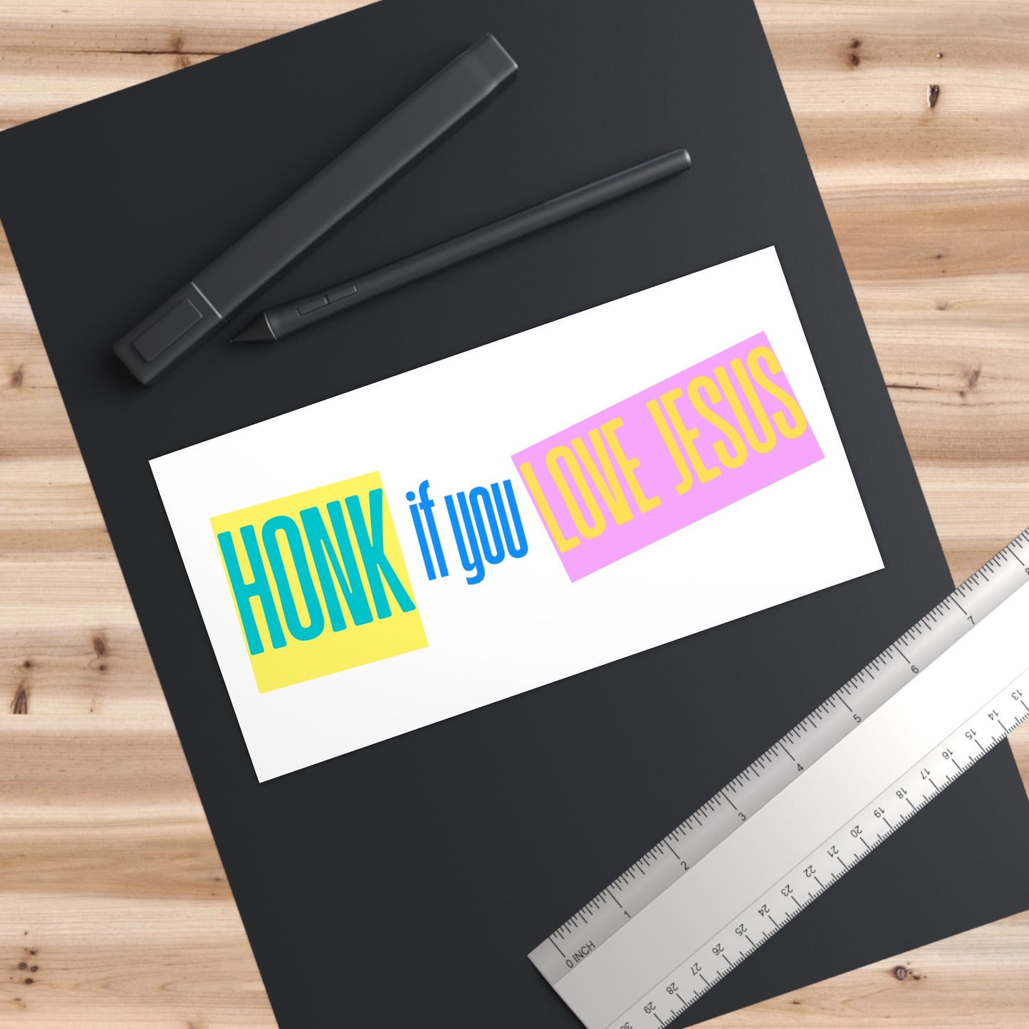 'Honk If You Love Jesus' Title Bumper Sticker