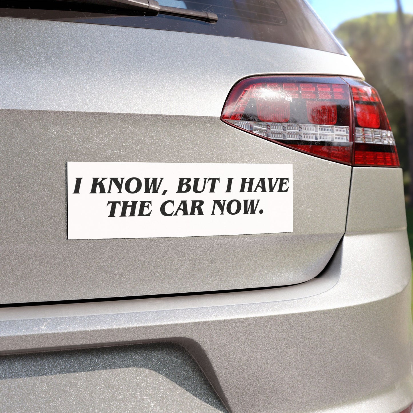 'I know, but I have the car now' Tesla Car Magnet