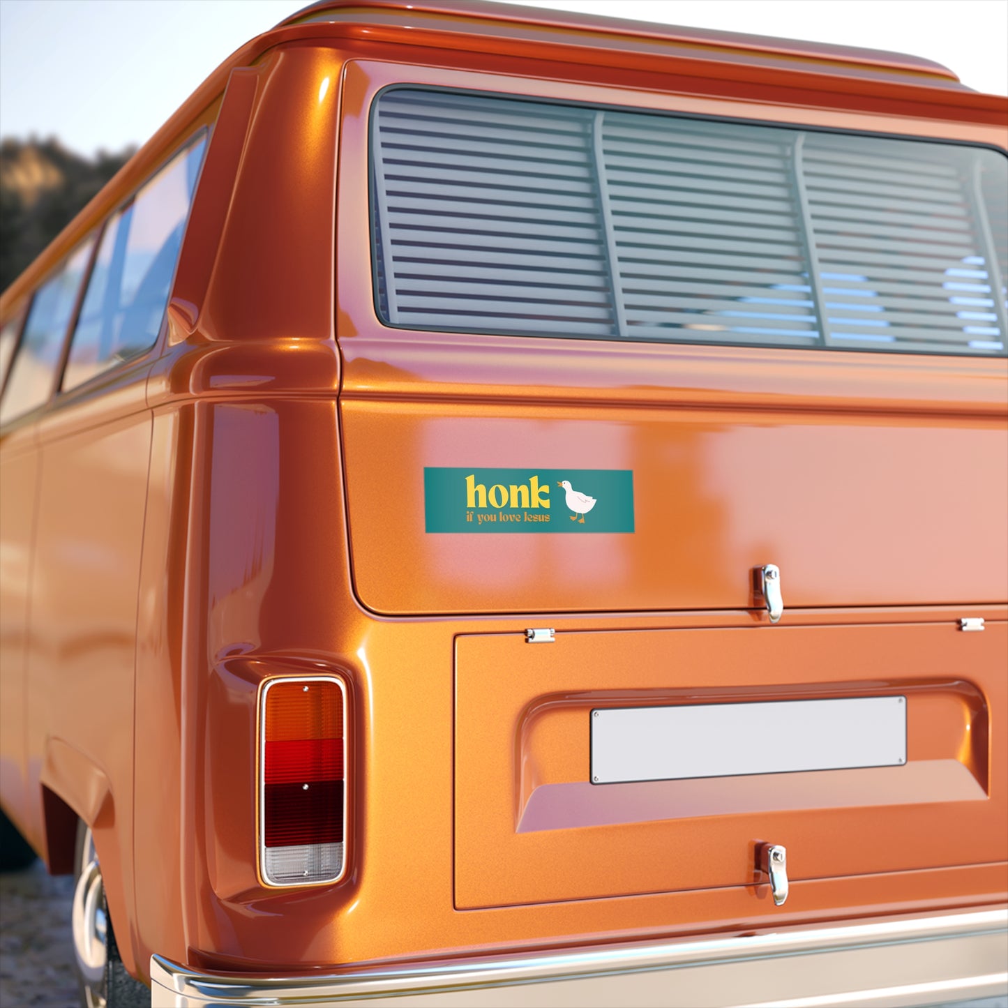 'Honk If You Love Jesus' Duck Bumper Sticker
