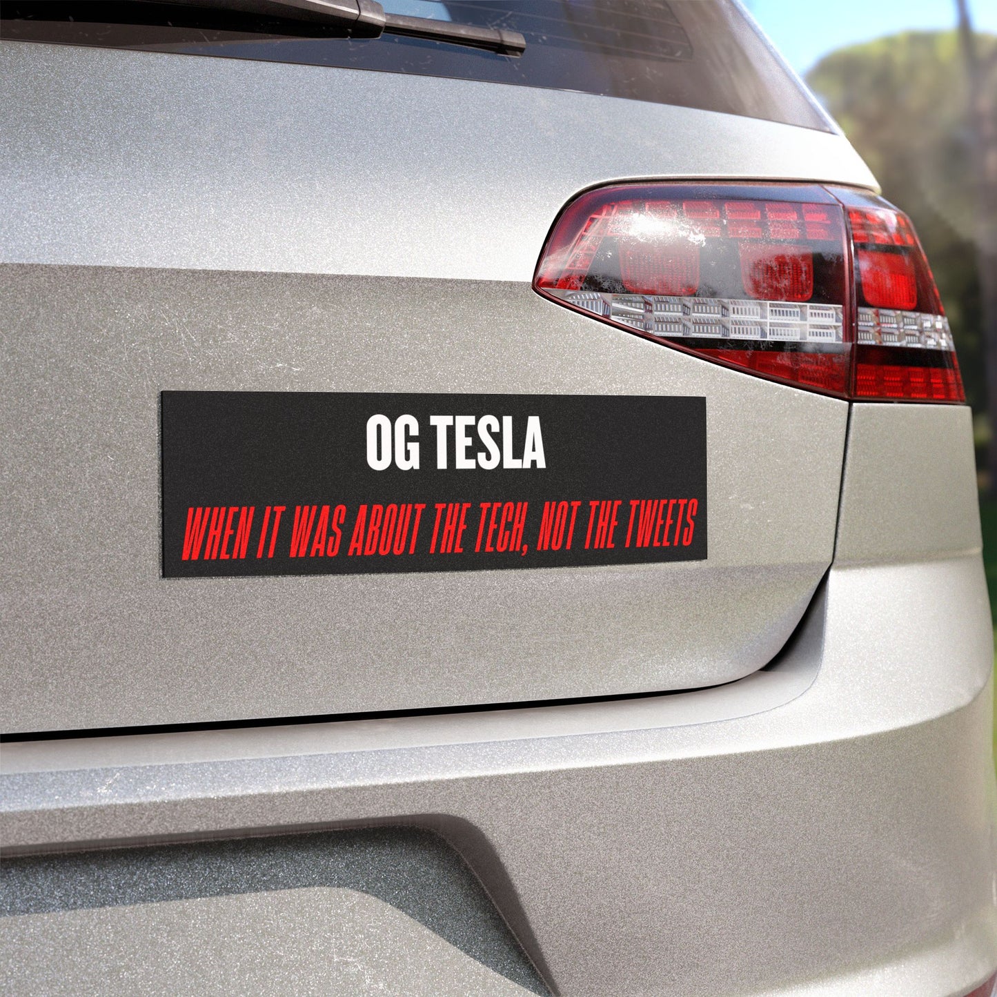 'OG Tesla: When it was About the Tech, Not the Tweets' Car Magnet