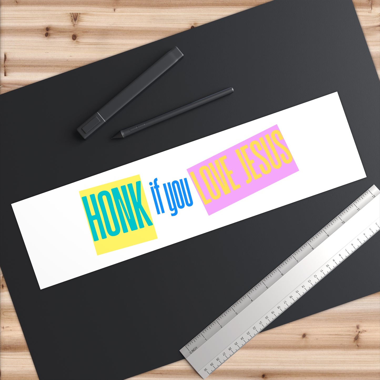 'Honk If You Love Jesus' Title Bumper Sticker