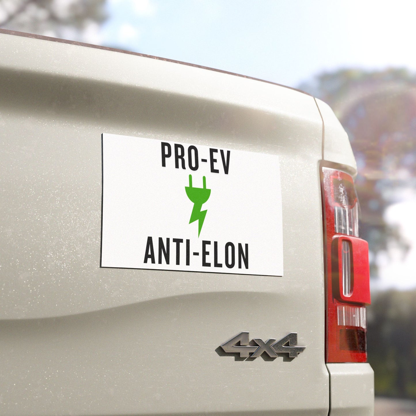 'Pro-EV, Anti-Elon' Car Magnet