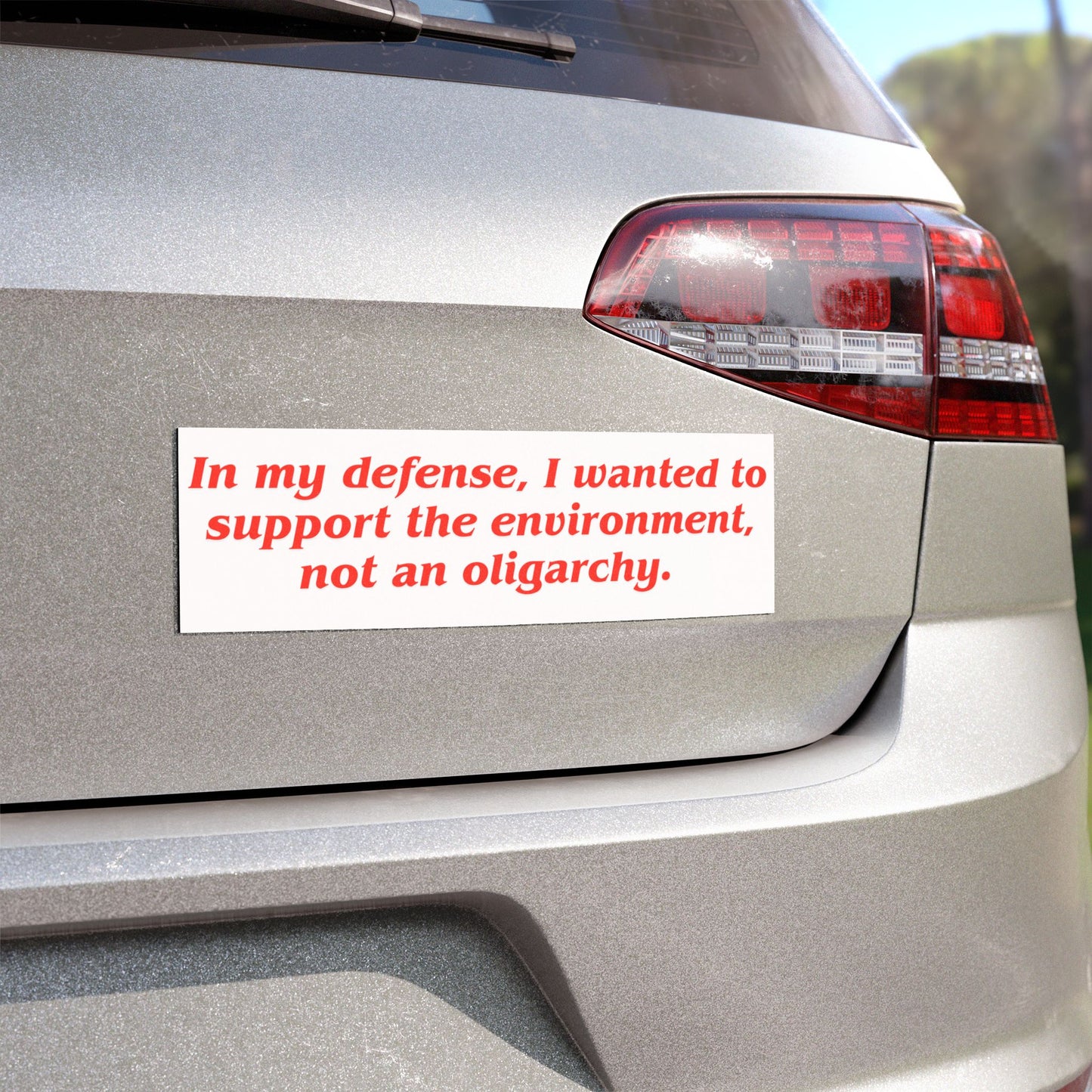 'In my defense...' Tesla Car Magnet