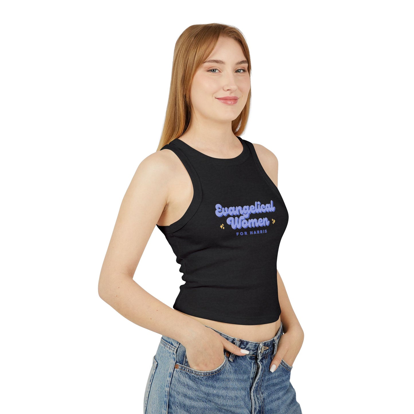 Evangelical Women For Harris Micro Rib Racer Tank Top