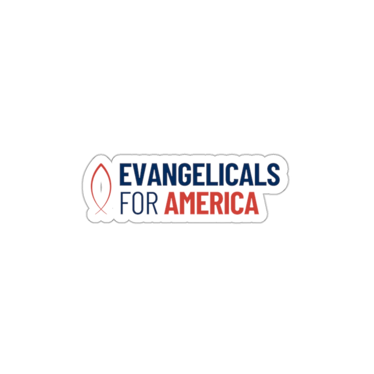 Evangelicals For America Kiss-Cut Transparent Sticker