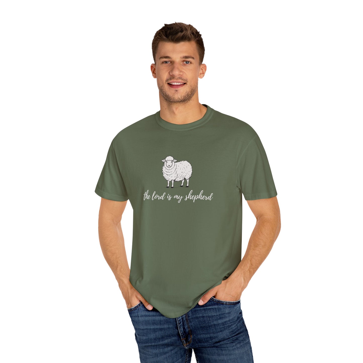 The Lord is My Shepherd Unisex Garment-Dyed T-shirt