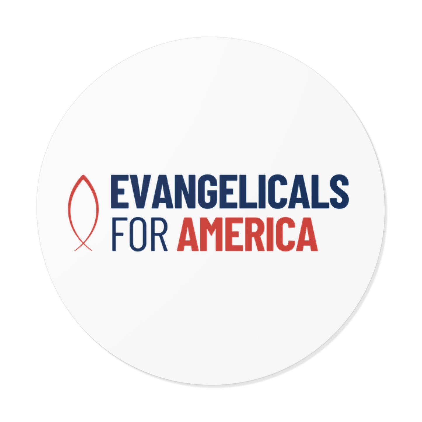 Evangelicals For America Round Vinyl Sticker