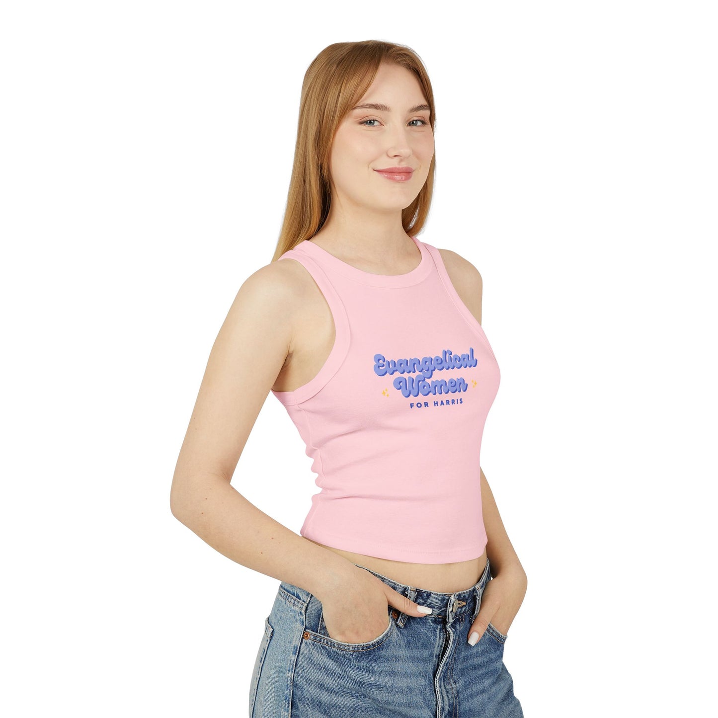 Evangelical Women For Harris Micro Rib Racer Tank Top