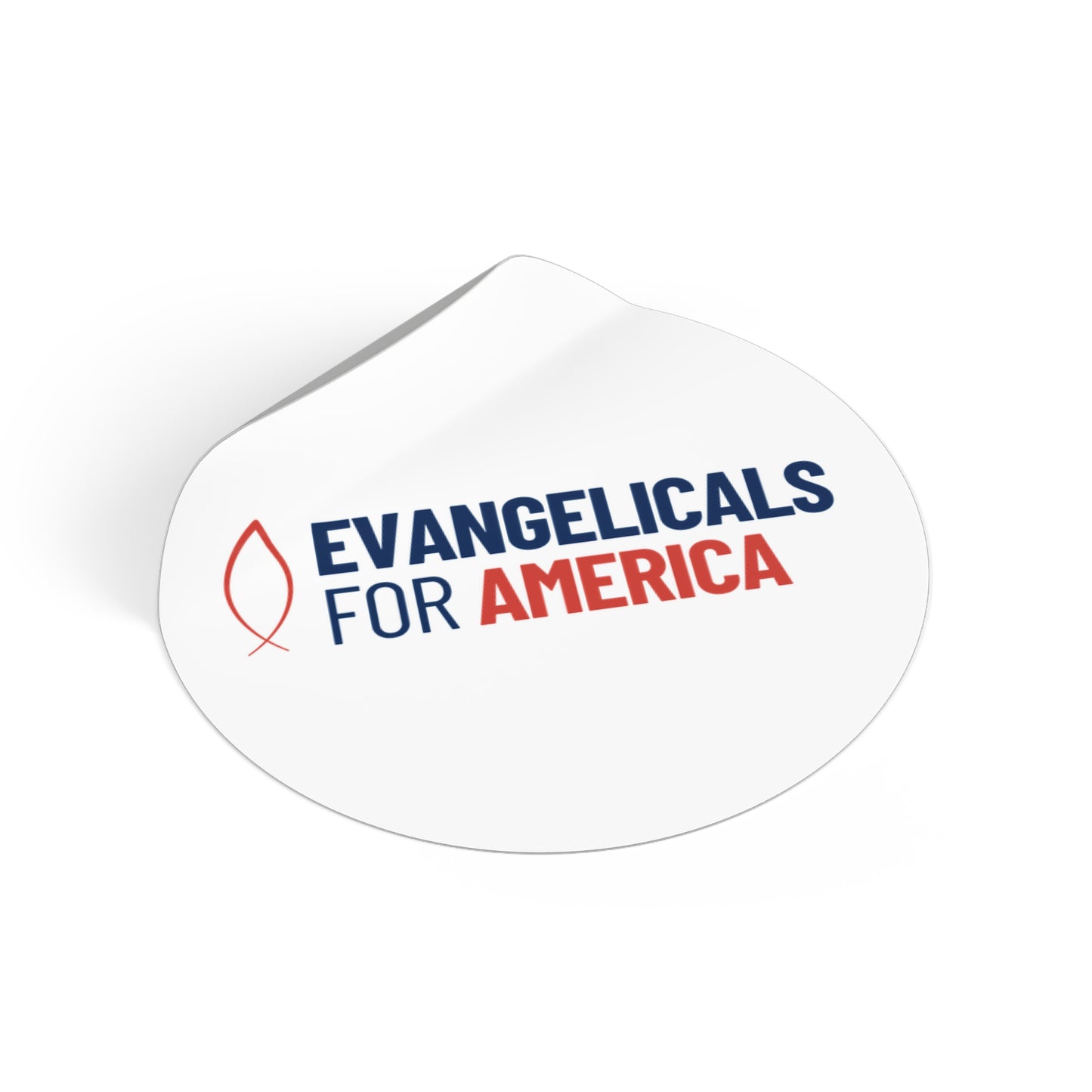 Evangelicals For America Round Vinyl Sticker